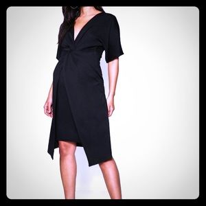 Maternity Twist Front Kimono Sleeve Midi Dress